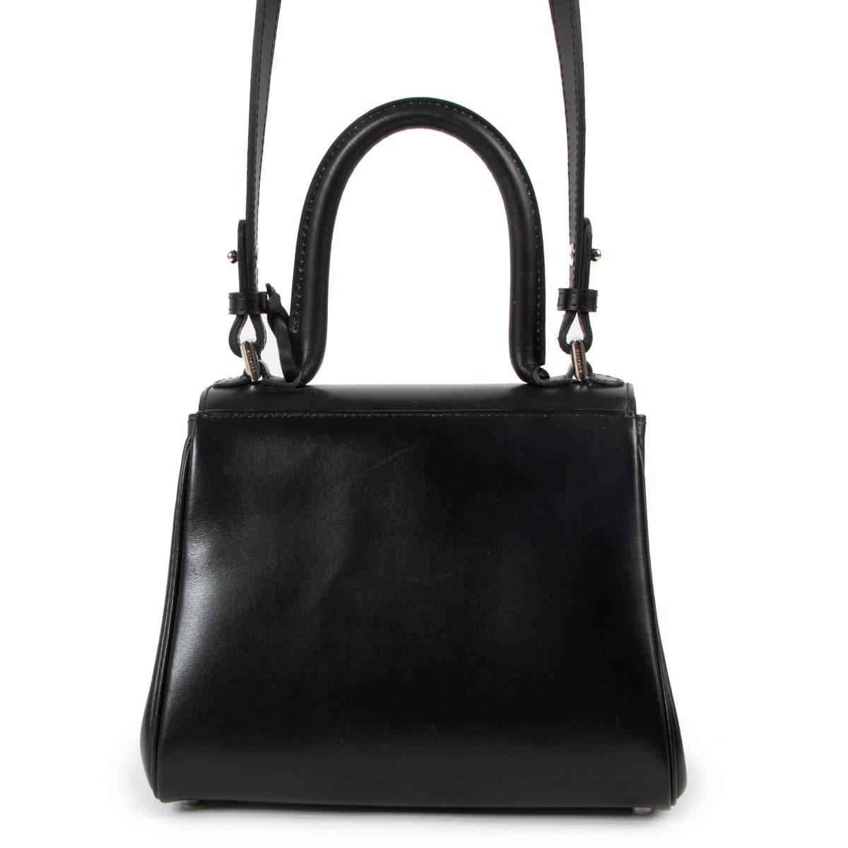 Delvaux Brillant Mini Black Box Calf Shoulder Bag