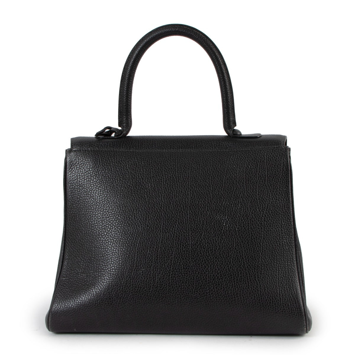 Buy online authentic second hand Delveaux Black Brillant MM GHW Top Handle Bag in very good condition at Labellov in Antwerp