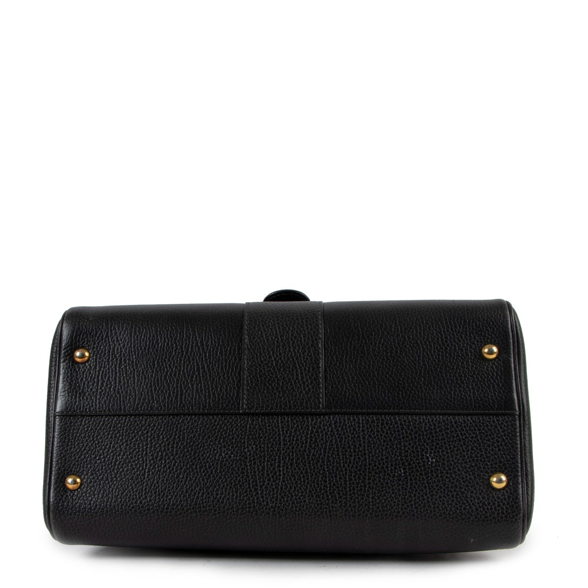 Buy online authentic second hand Delveaux Black Brillant MM GHW Top Handle Bag in very good condition at Labellov in Antwerp