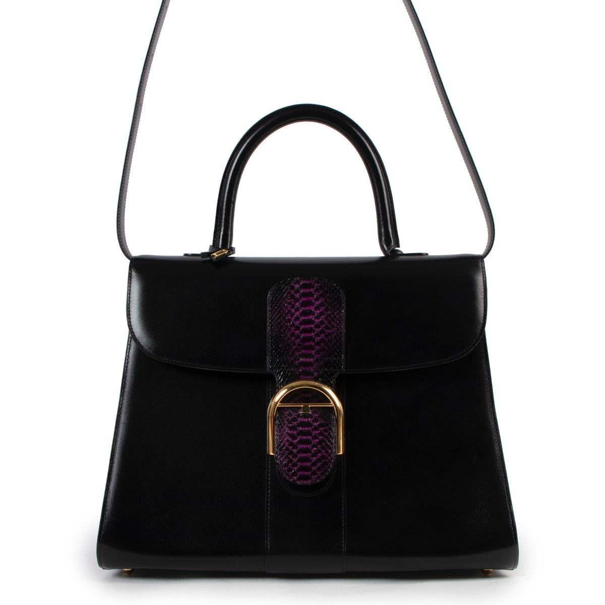 Buy a 100% Delvaux Brillant GM Box Calf Cardinal Python Flag 2013 Limited Edition at Labellov