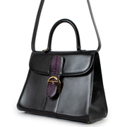 Delvaux Brillant GM Black Box Calf Cardinal Python Flag 2013 Limited Edition