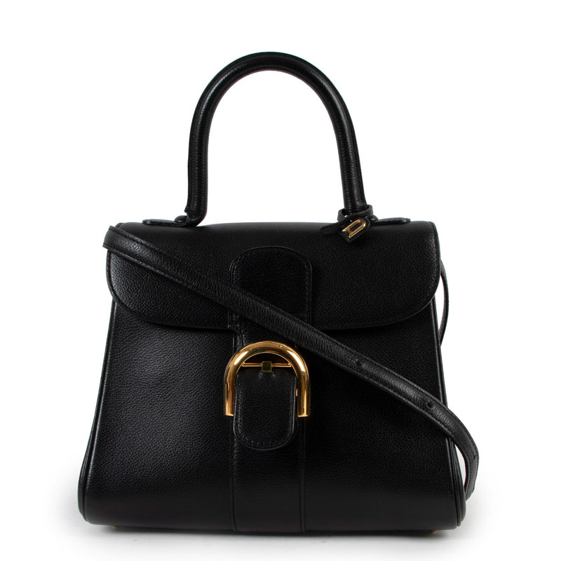 Delvaux Brillant PM Black Leather Handbag