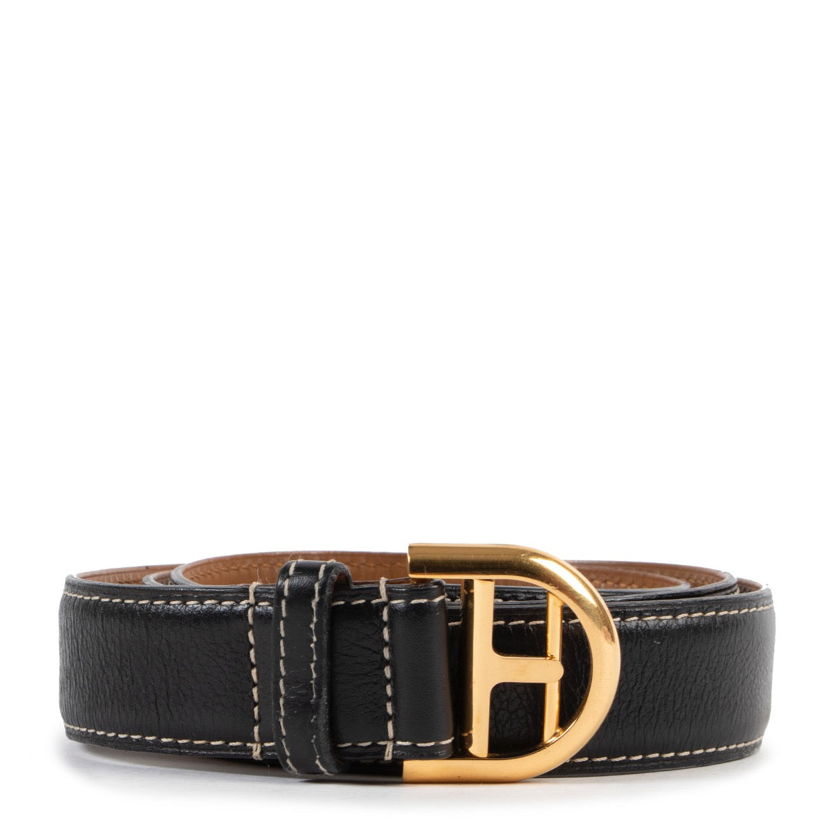 Buy an authentic second hand black Delvaux belt at Labellov