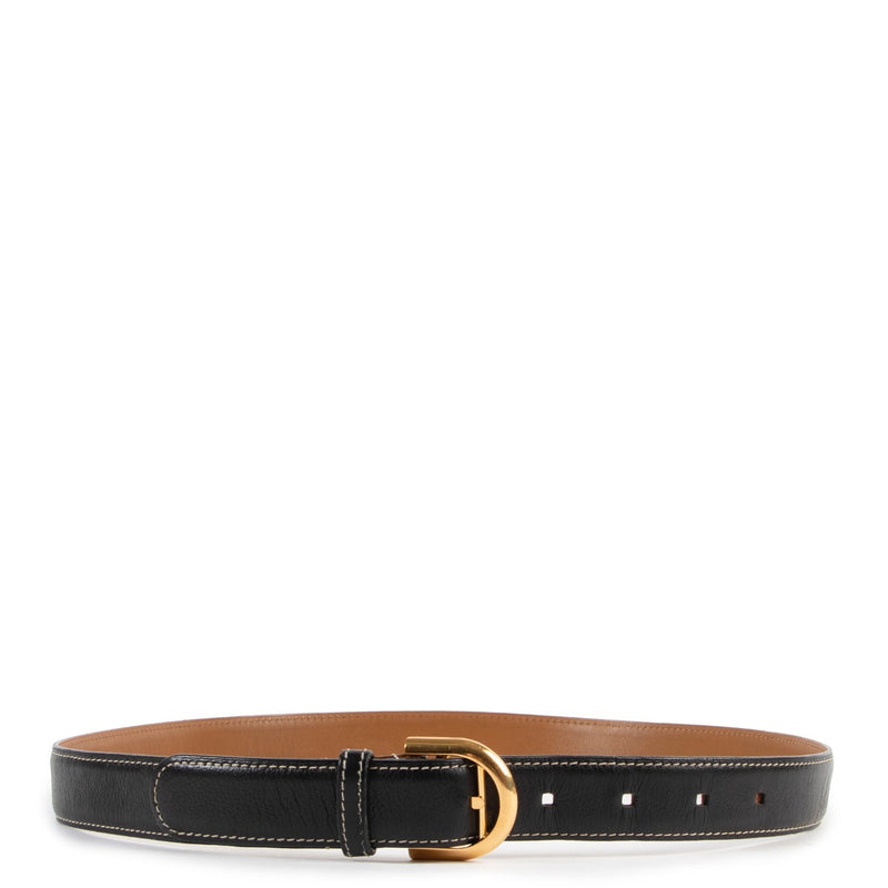 Buy an authentic second hand black Delvaux belt at Labellov