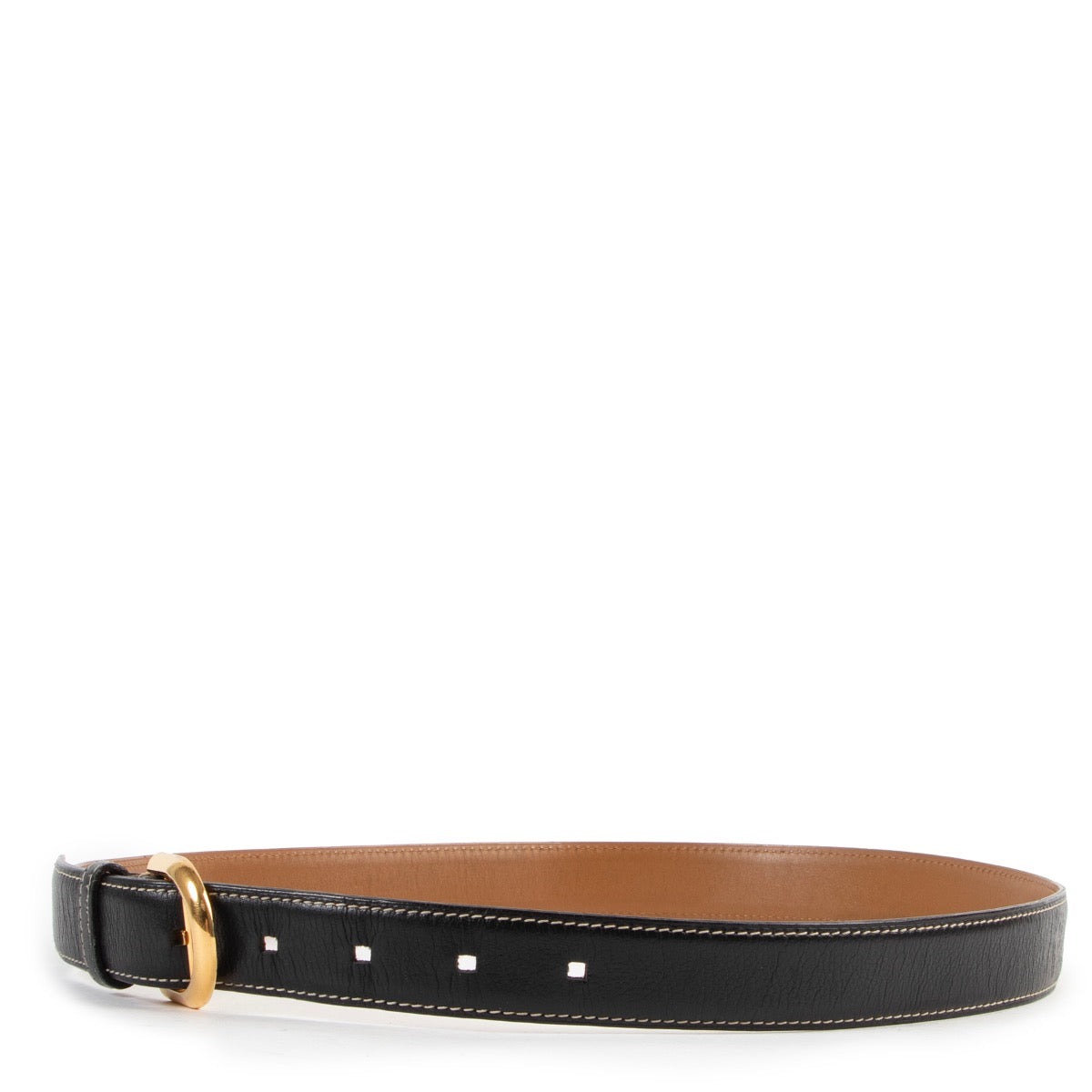 Buy an authentic second hand black Delvaux belt at Labellov