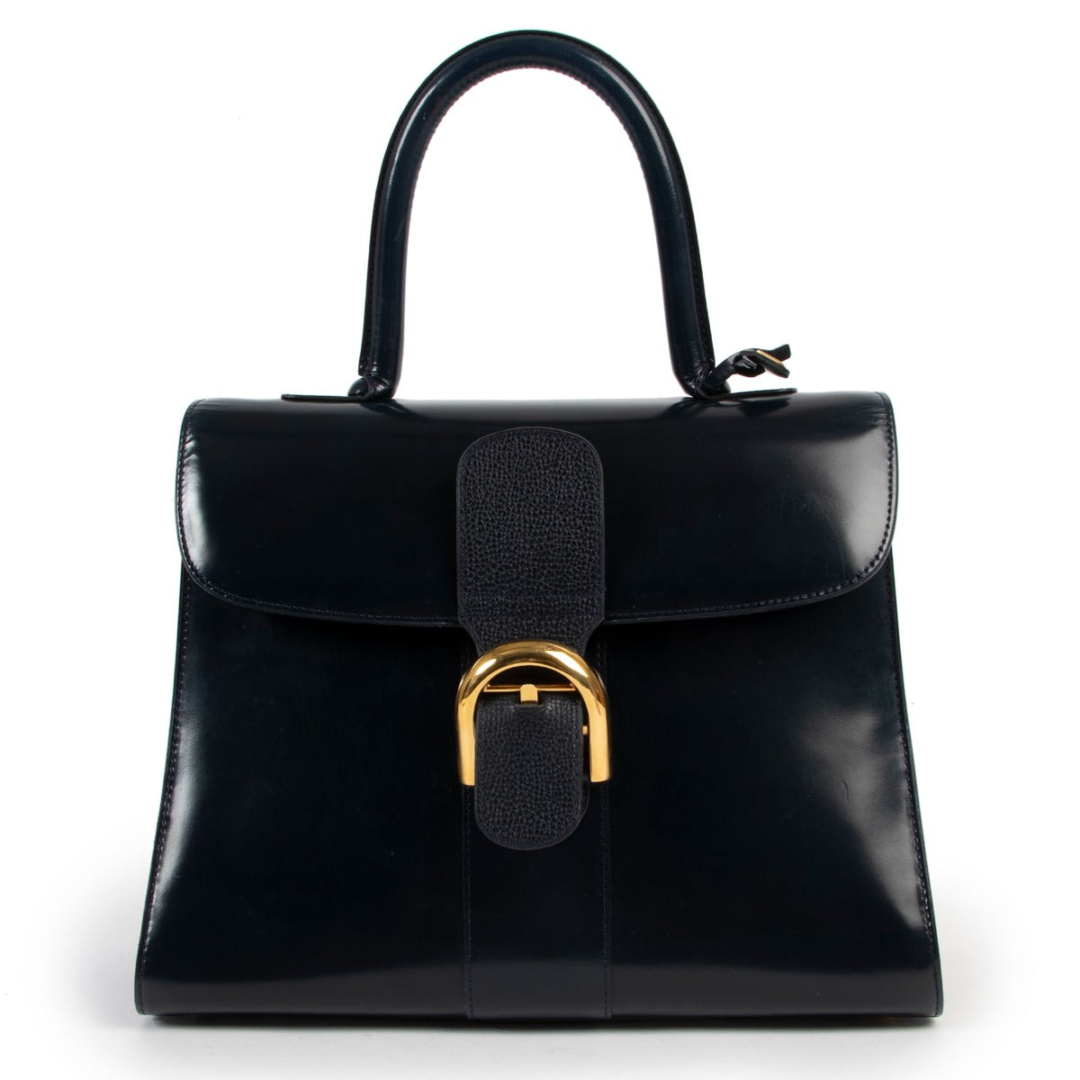 shop online authentic second hand vintage luxury designer Delvaux Brillant MM Magic Marine Blue Handbag at Labellov