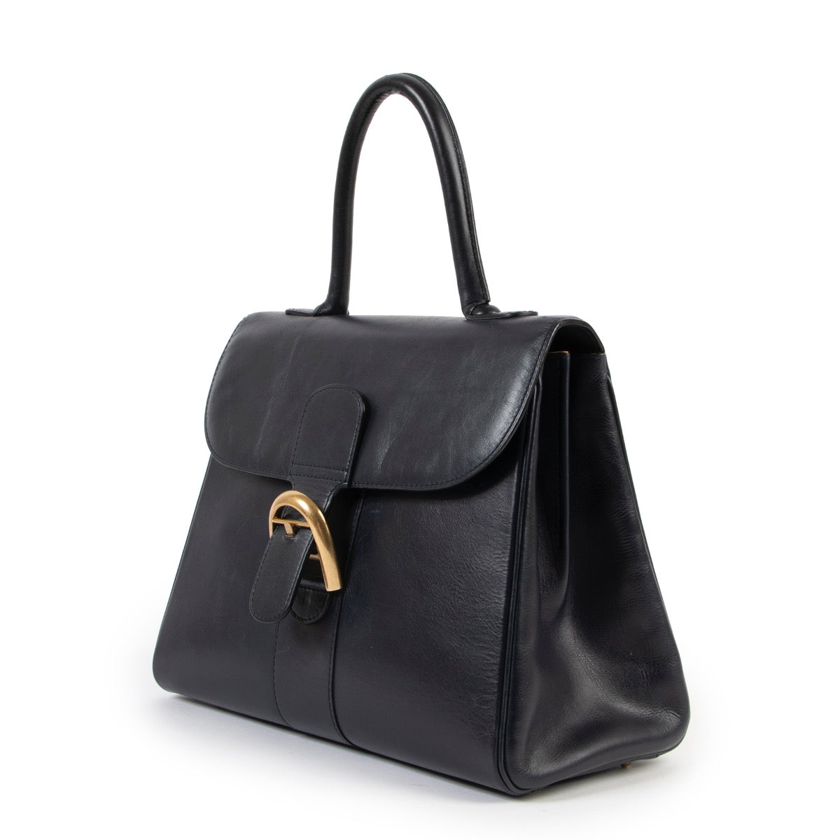 Shop safe online Delvaux Brilliant navy blue, Delvaux Brilliant in good condition, Delvaux top handle bag in good condition.