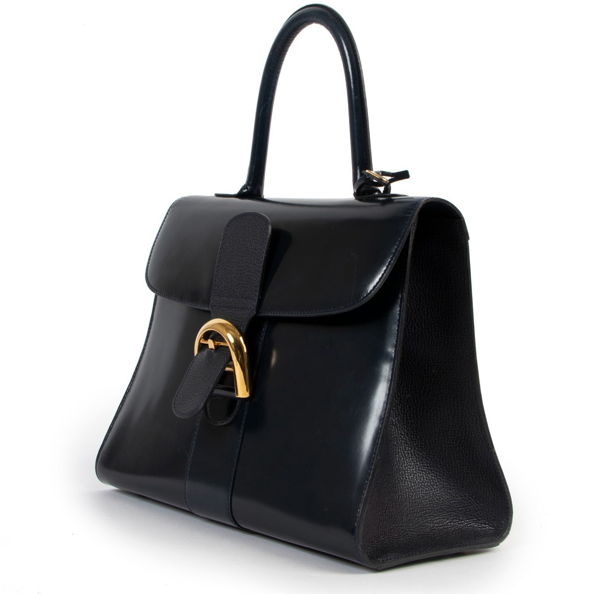 shop online authentic second hand vintage luxury designer Delvaux Brillant MM Magic Marine Blue Handbag at Labellov
