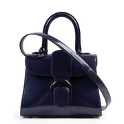 shop safe online as new Delvaux Blue Patent Mini Brillant . 100% authentic secondhand luxury for the best price