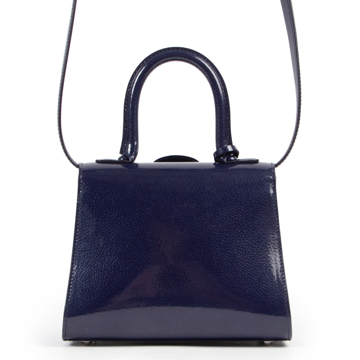 shop safe online as new Delvaux Blue Patent Mini Brillant . 100% authentic secondhand luxury for the best price