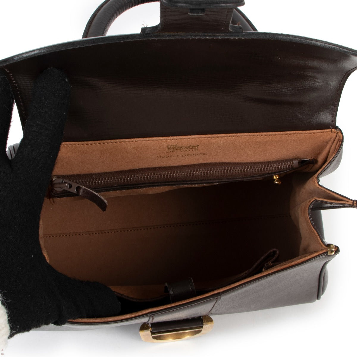 Shop authentic vintage Delvaux Chocolate Brown Brillant Handbag at Labellov