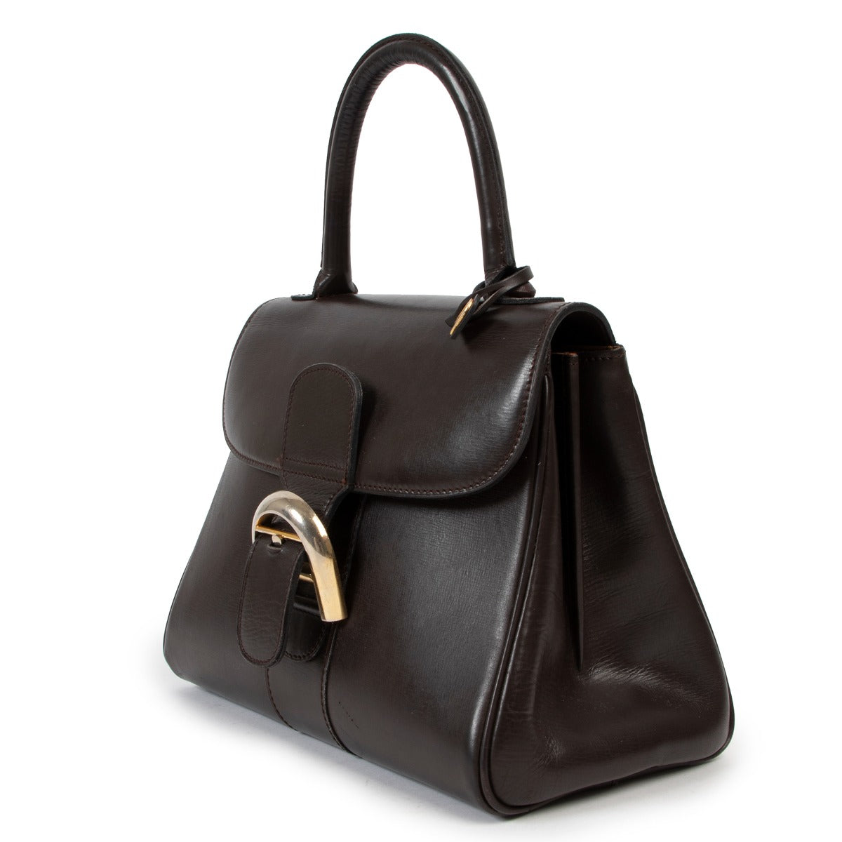 Shop authentic vintage Delvaux Chocolate Brown Brillant Handbag at Labellov