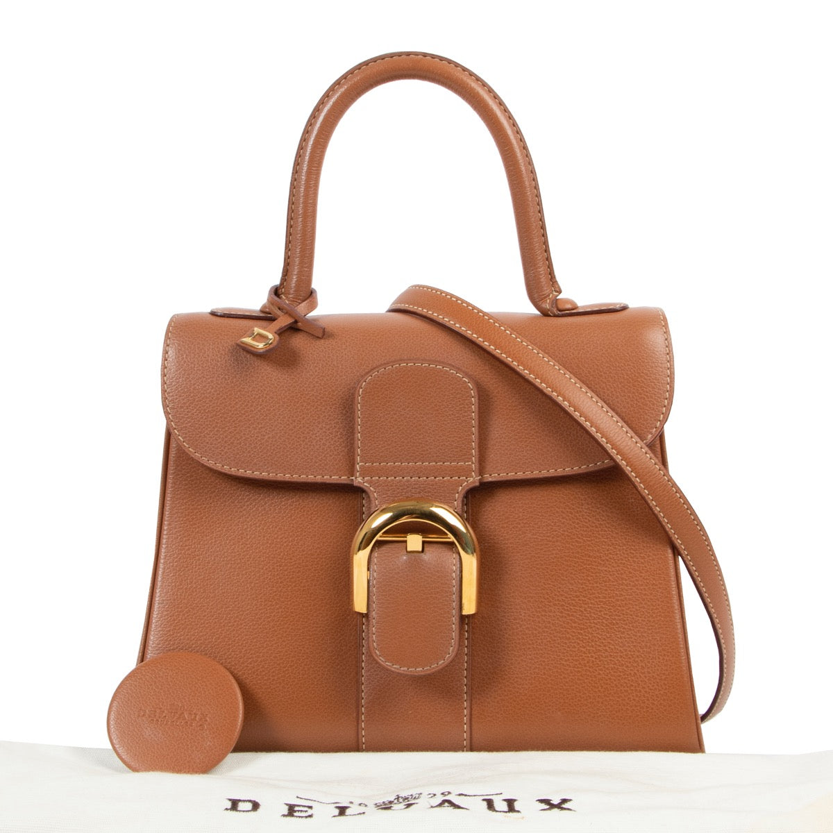 shop safe online hard to find secondhand Delvaux Fauve Brillant Pm + Strap