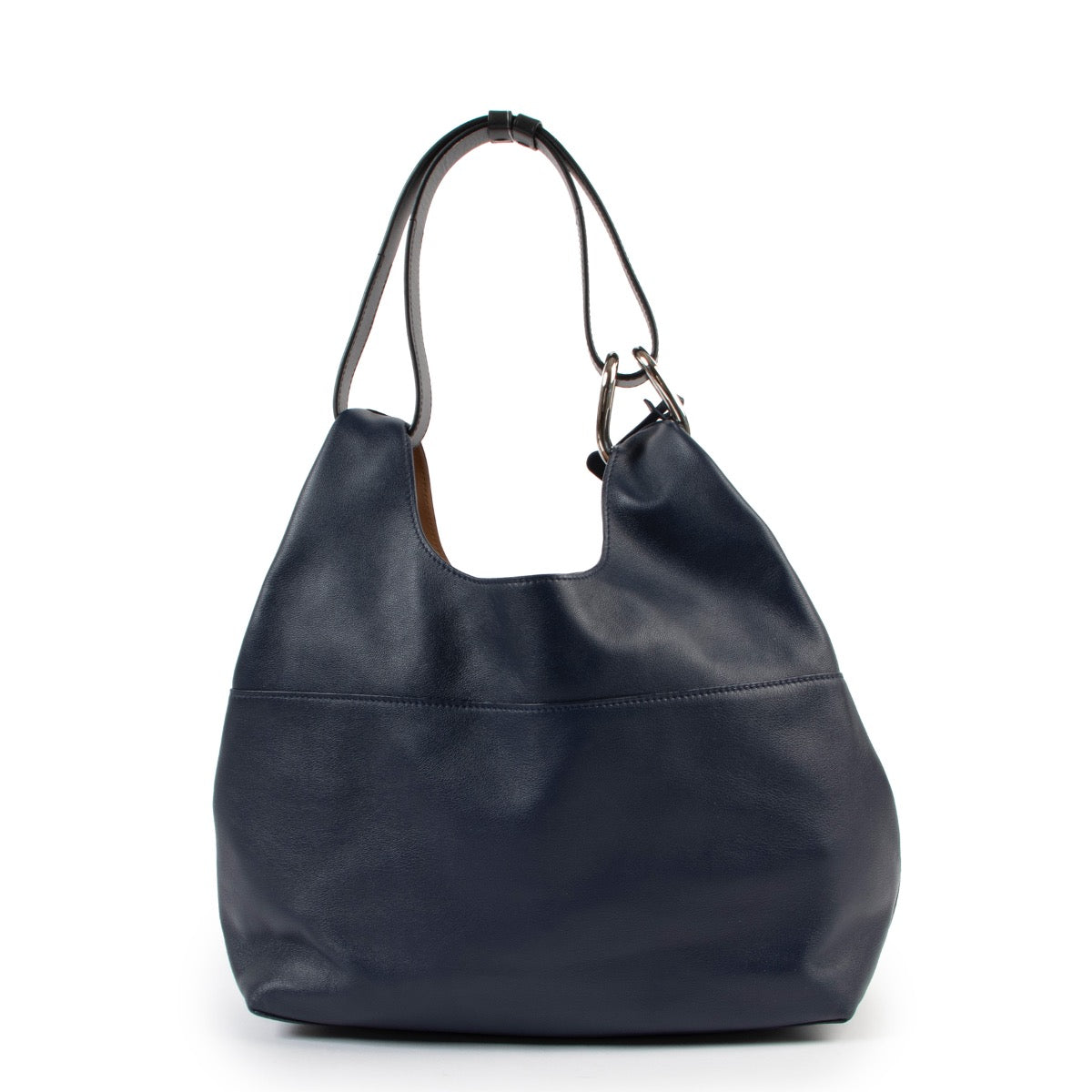 Shop safe online at Labellov in Antwerp this 100% authentic second hand Delvaux Navy Givry With Me PM Shoulder Bag