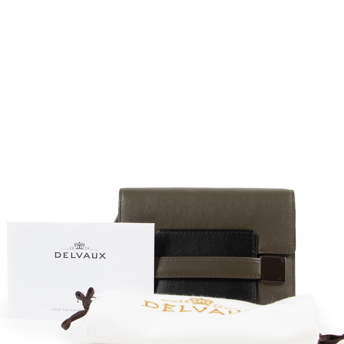 Shop and sell authentic second hand Delvaux Madame Bicolour Compact Wallet at Labellov for the best price