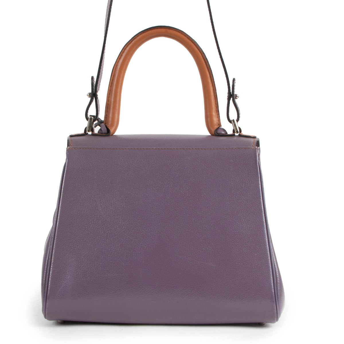 Delvaux Bi-color Mauve/Fauve Brillant PM