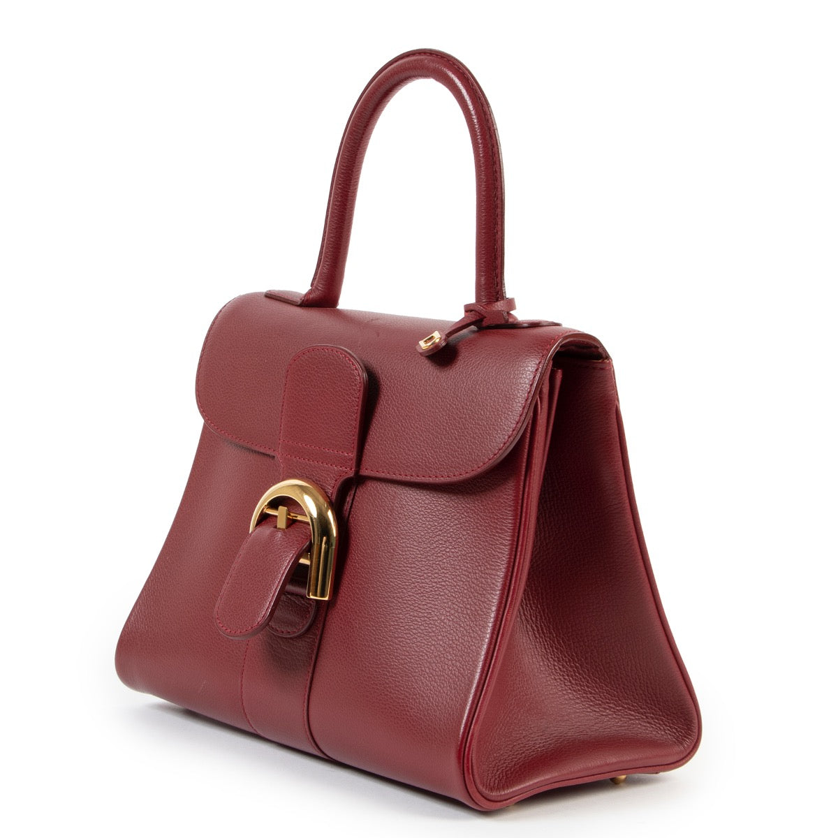 Buy an authentic second hand Delvaux Brilliant PM burgundy Top Handle at Labellov