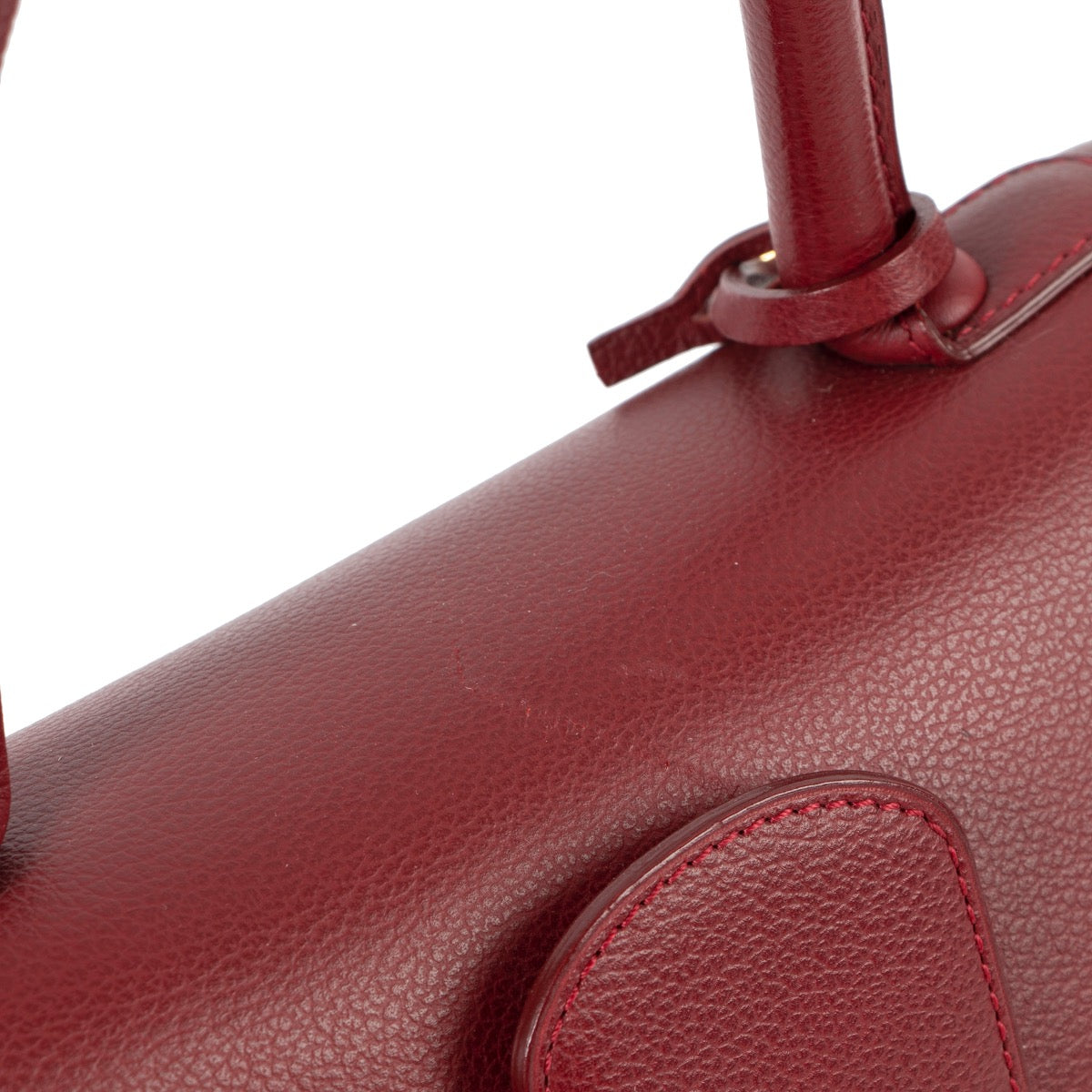 Buy an authentic second hand Delvaux Brilliant PM burgundy Top Handle at Labellov