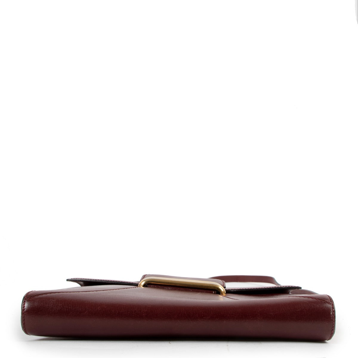 Delvaux Burgundy Leather Vintage Crossbody Bag