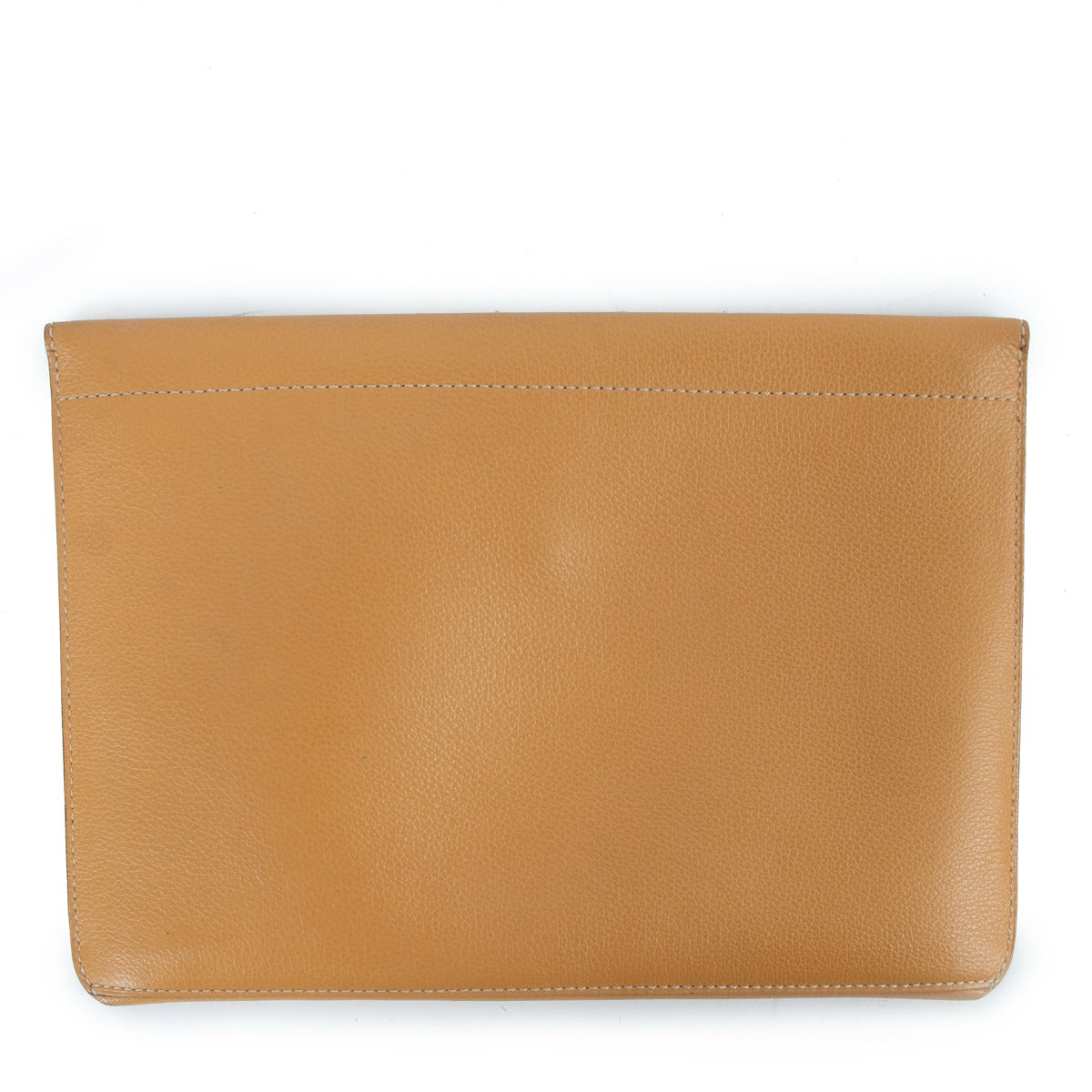 Delvaux Yellow Grained Leather Clutch