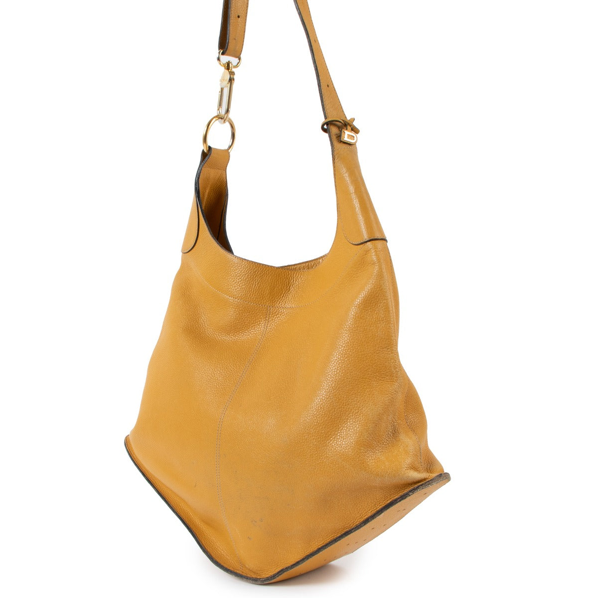Buy an authentic second hand Delvaux Yellow Satan Shoulder Bag in good pre-loved condition at Labellov