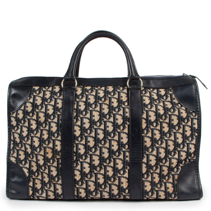 Dior Donkerblauwe Oblique Businesstas
