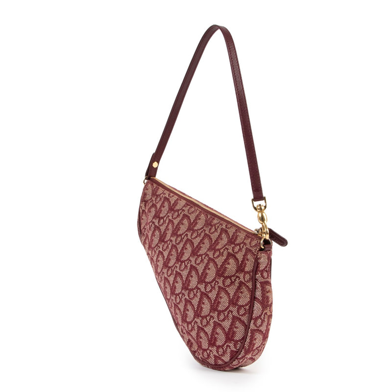 Buy an authentic second hand Christian Dior Red Trotter Saddle Bag at Labellov