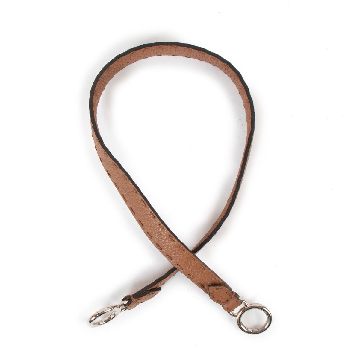 Fendi Brown Leather Peekaboo Shoulder Strap