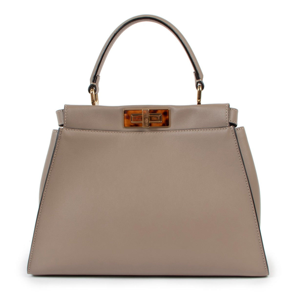 shop second hand Fendi Peekaboo Medium Dove Grey Handbag at labellv.com