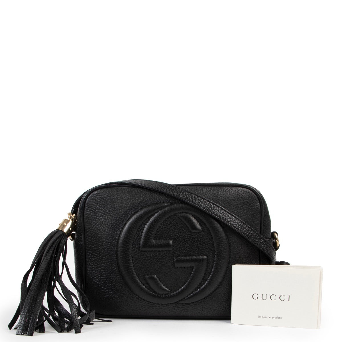 shop and sell authentic second hand designer Gucci Black Soho Disco Crossbody Bag at Labellov for the best price