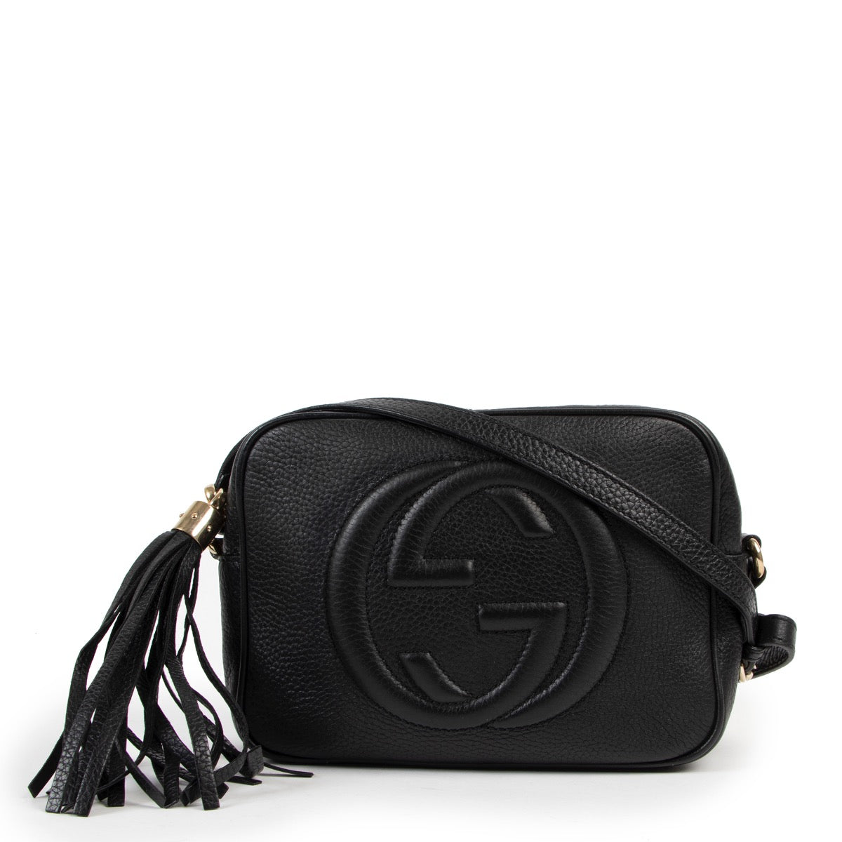 shop and sell authentic second hand designer Gucci Black Soho Disco Crossbody Bag at Labellov for the best price