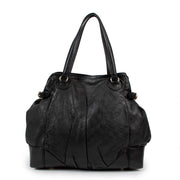 Buy online an authentic second hand Gucci black Guccissima Full Moon shoulder bag in very good condition at Labellov in Antwerp.