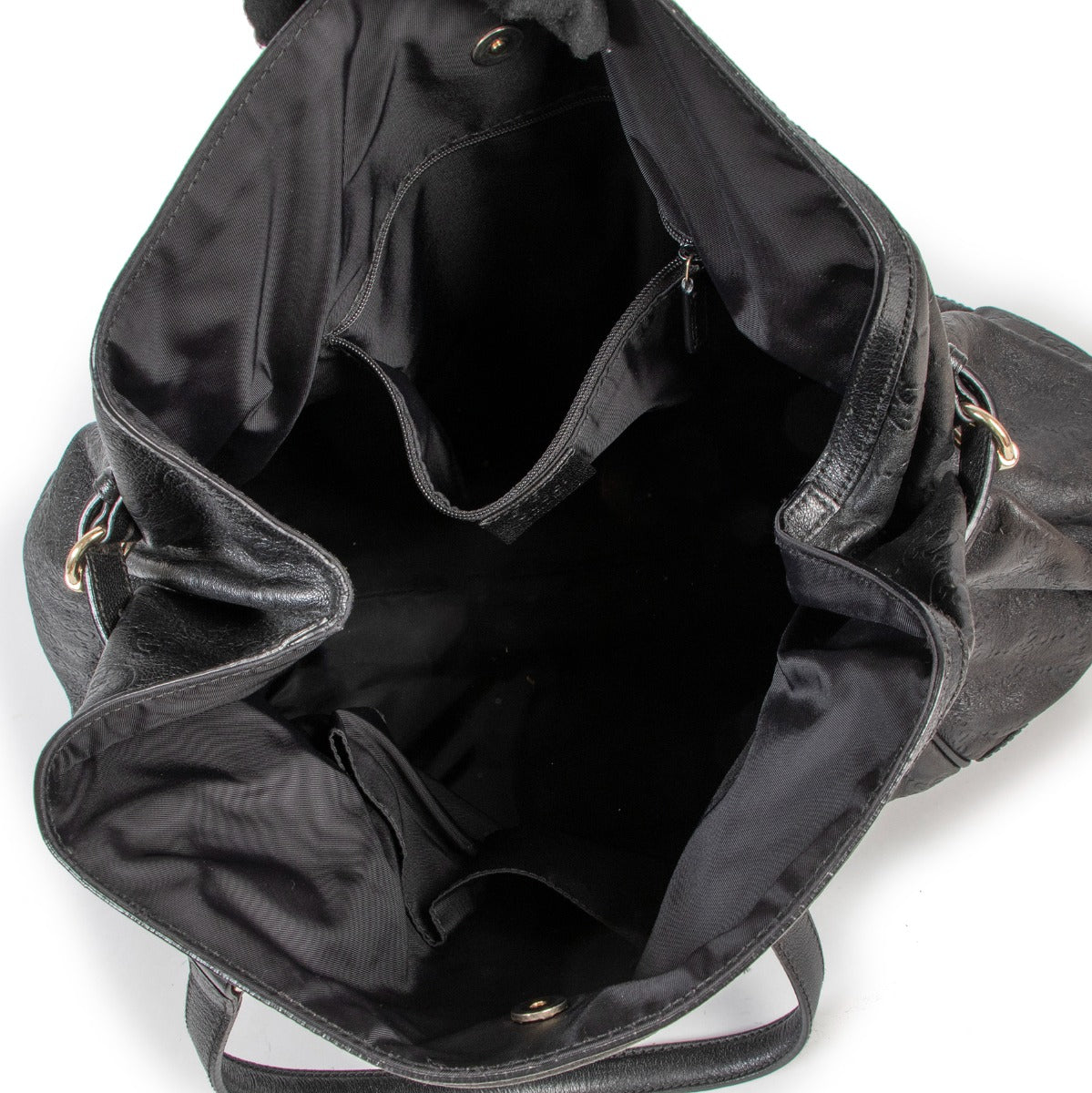 Buy online an authentic second hand Gucci black Guccissima Full Moon shoulder bag in very good condition at Labellov in Antwerp.