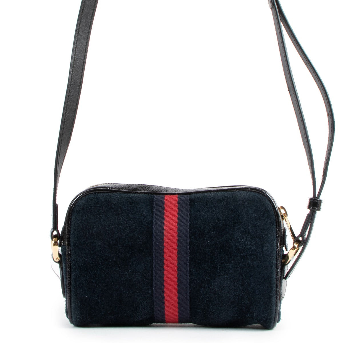 Gucci Ophidia Blue Suede Mini Crossbody Bag