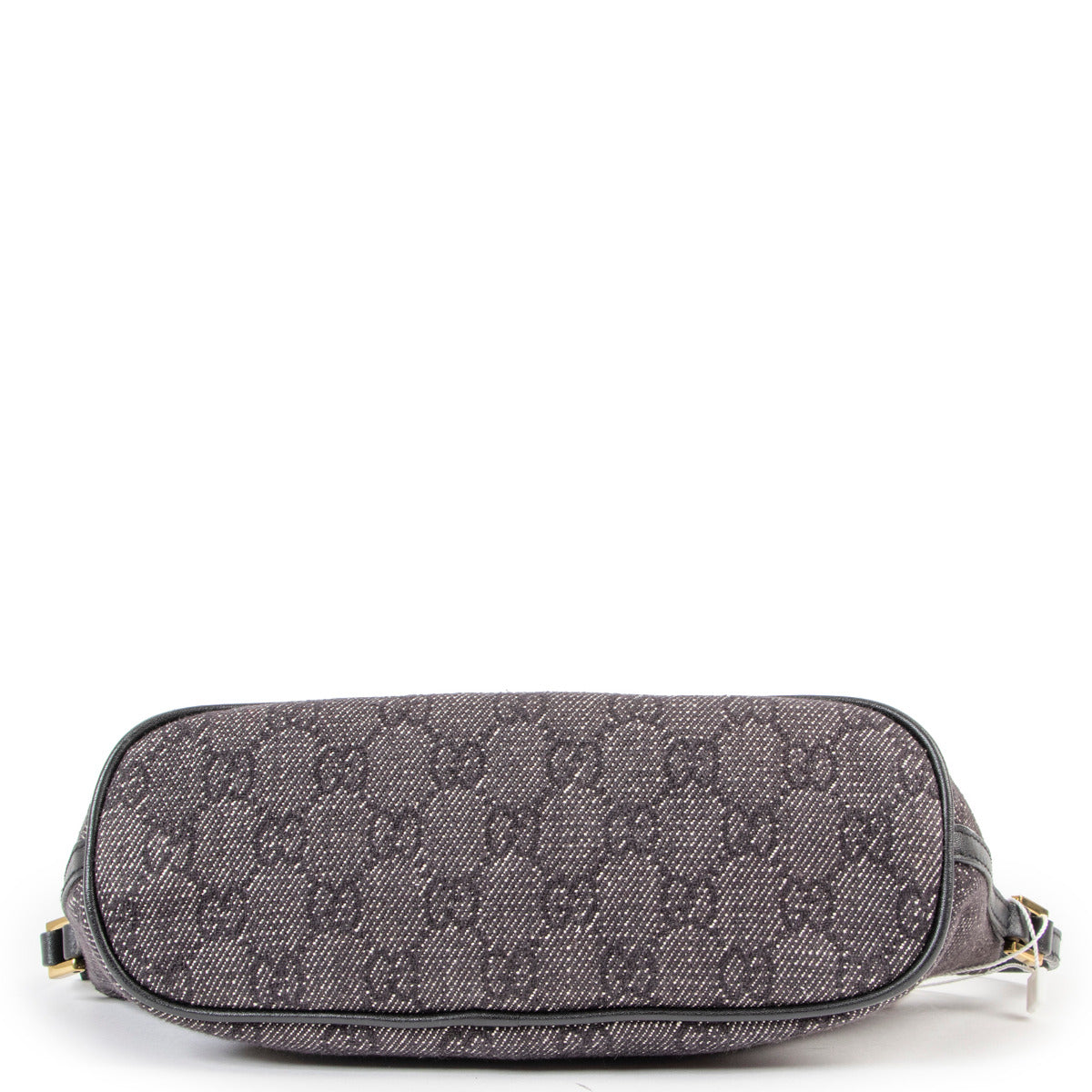 Mini sac baguette Gucci en toile denim monogrammée