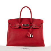 Hermès Birkin 35 Rouge Casaque Epsom PHW