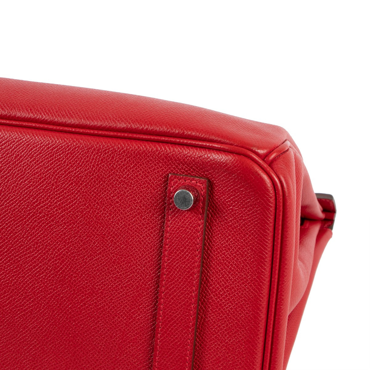 Second hand hermes birkin 35 red epsom palladium hardware