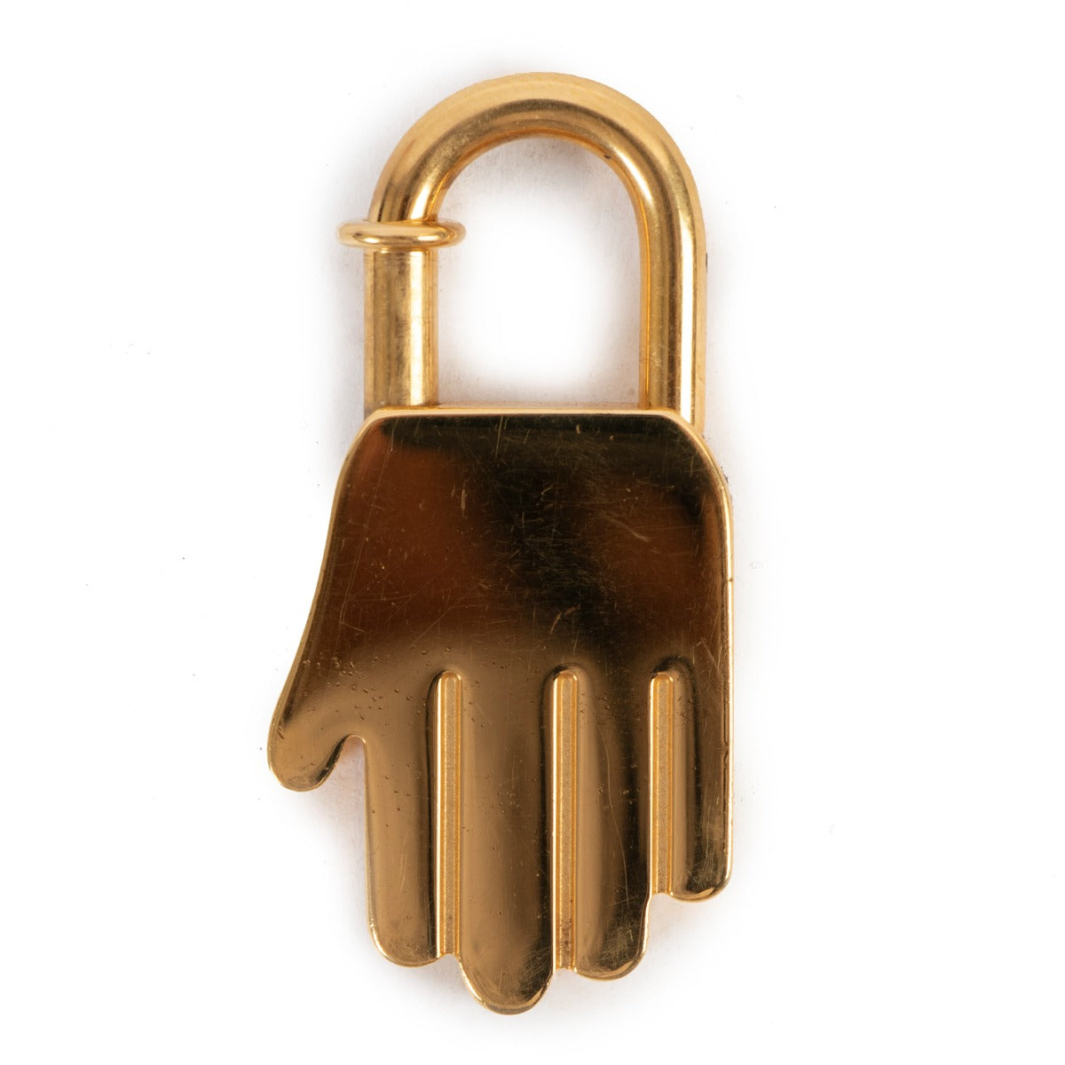 Hermès 2002 Annee De La Main Gold-Tone Hand Motif Cadena Lock Charm