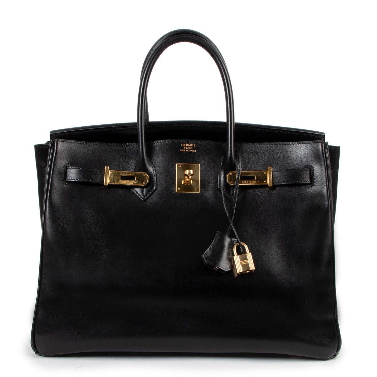 Authentic second hand Hermes Birkin 35 Box Black Gold Hardware on Labellov.com