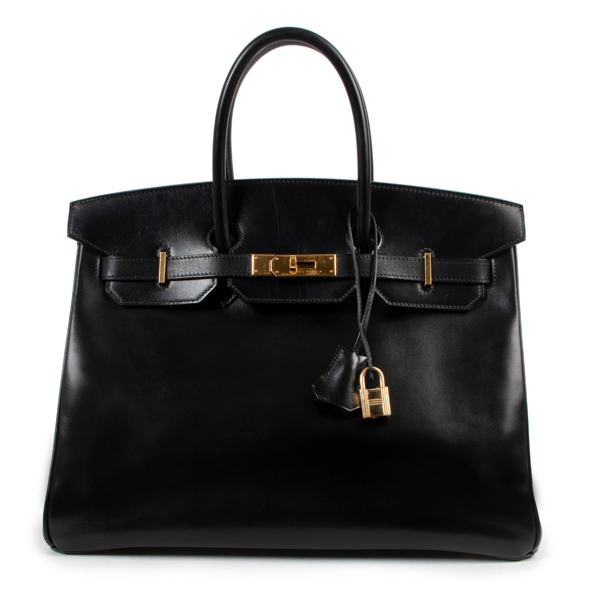 Authentic second hand Hermes Birkin 35 Box Black Gold Hardware on Labellov.com