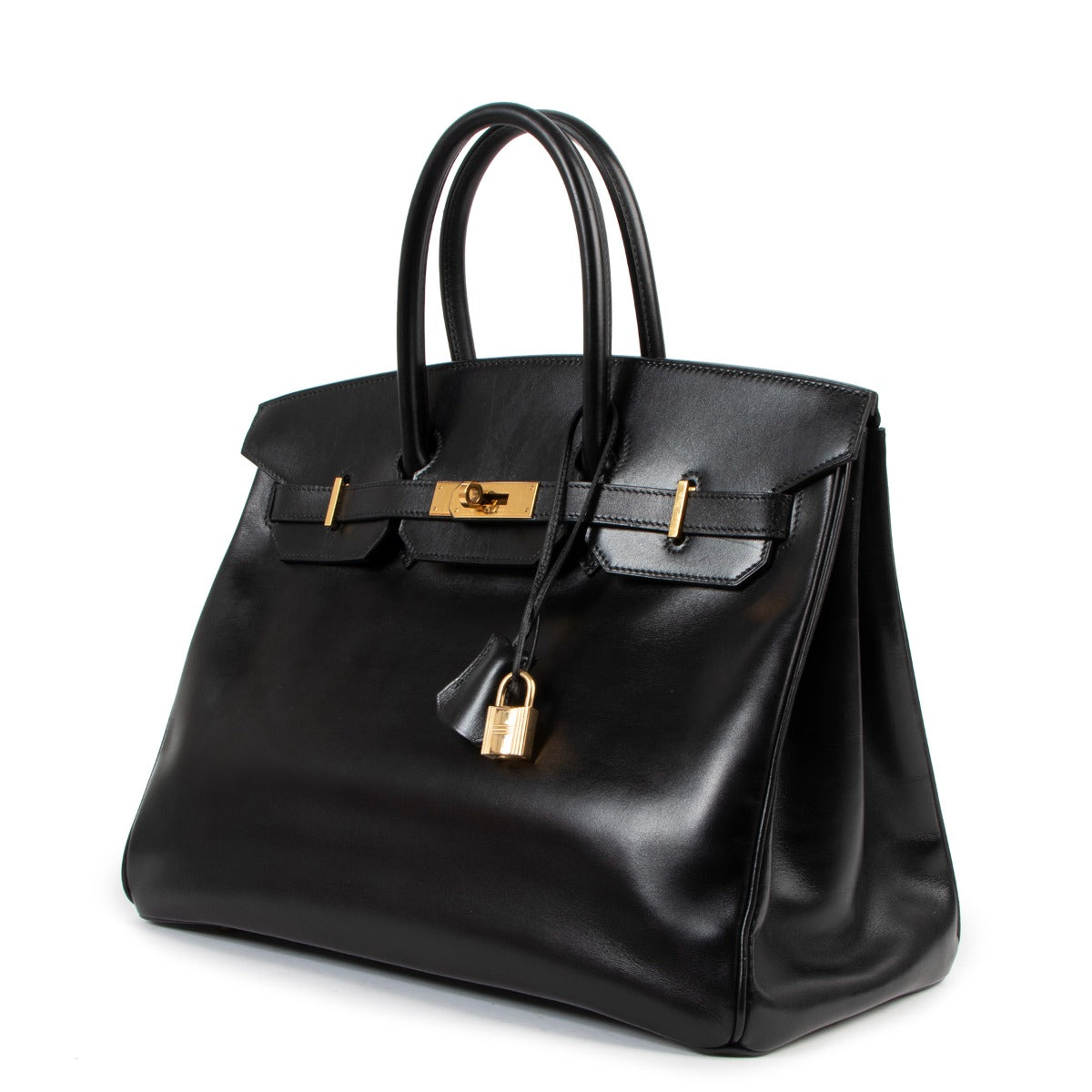 Hermès Birkin 35 Black Box Gold Hardware