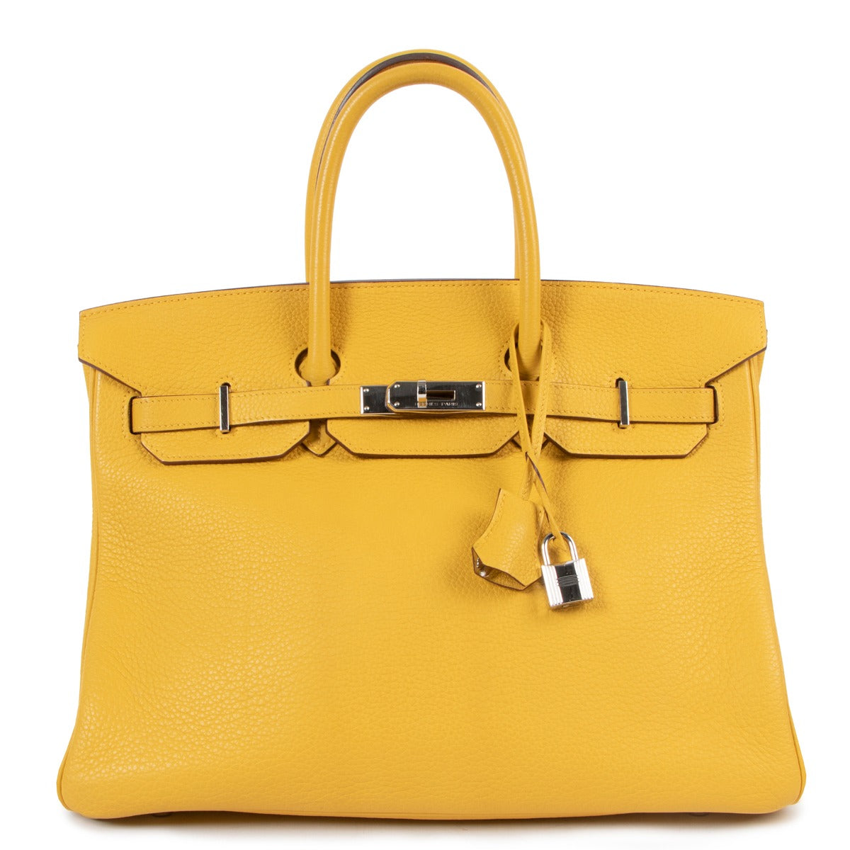 authentic second hand hermes birkin 35 yellow togo at labellov