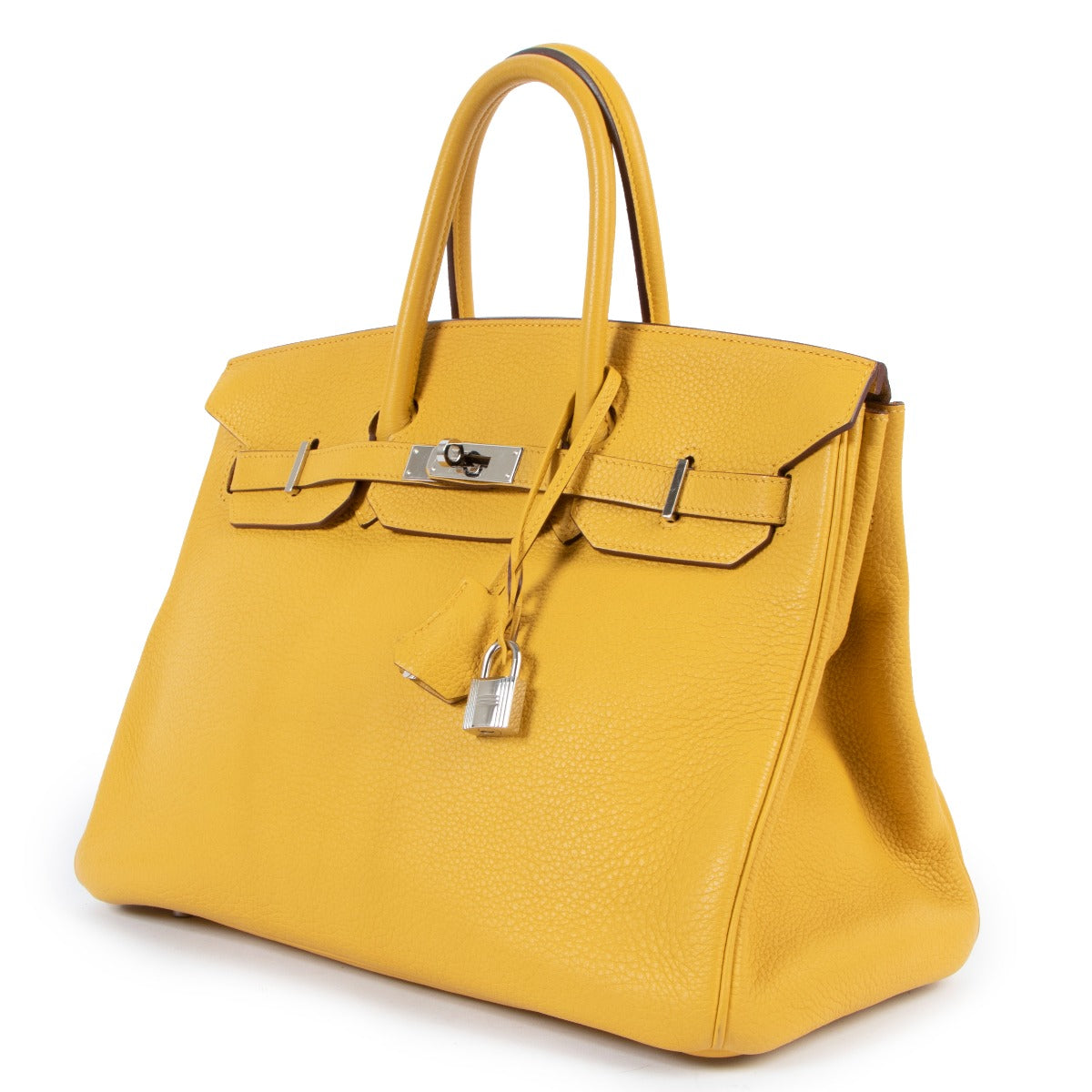 authentic second hand hermes birkin 35 yellow togo at labellov