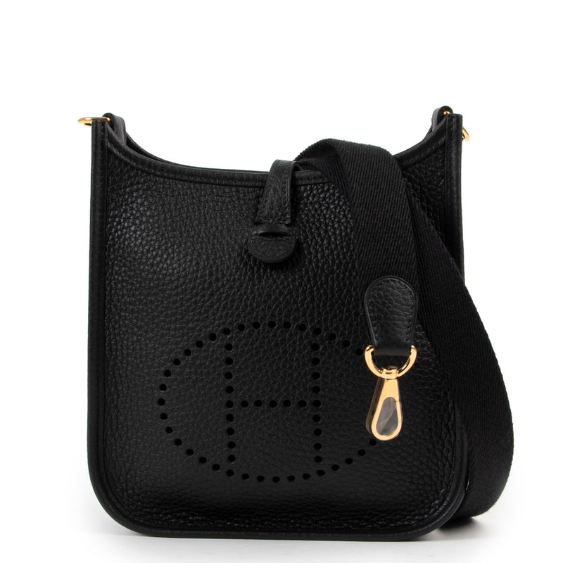 Shop online authentic second hand designer Hermès Evelyne 16 Amazone Black Taurillon Clemence GHW at Labellov