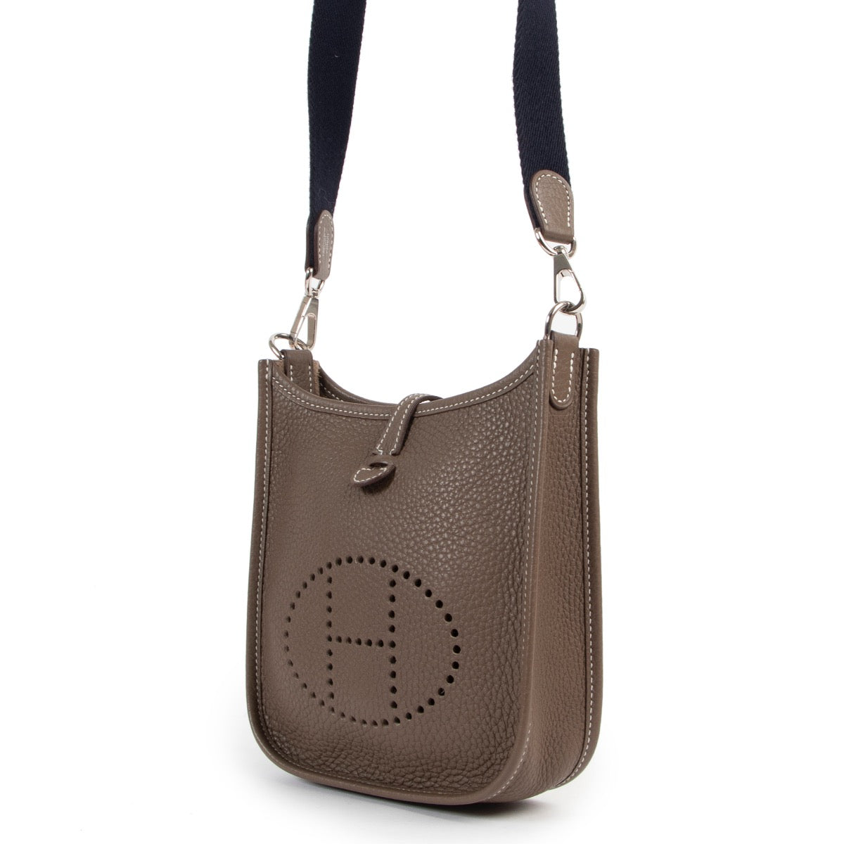 Hermès Evelyne 16 Étoupe/Bleu Indigo Taurillon Clemence PHW