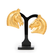 Buy authentic second hand Hermès horse head earrings at Labellov
