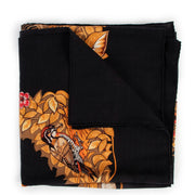 Hermès Black 'Jungle Love' Cashmere 140 Scarf