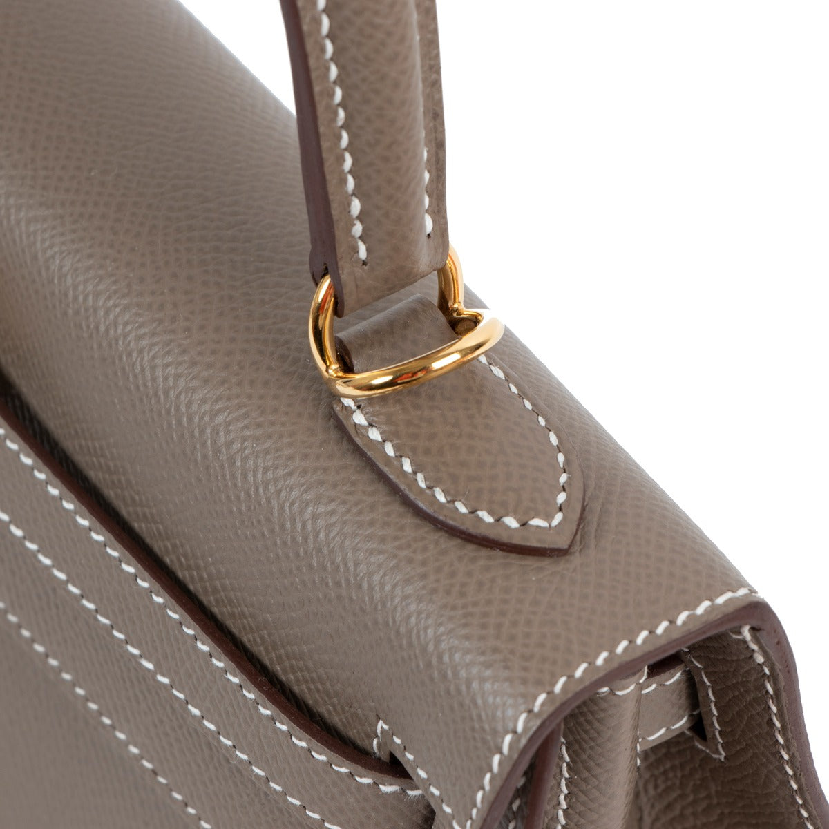 Hermès Kelly Sellier 25 Etoupe Epsom Gold Hardware