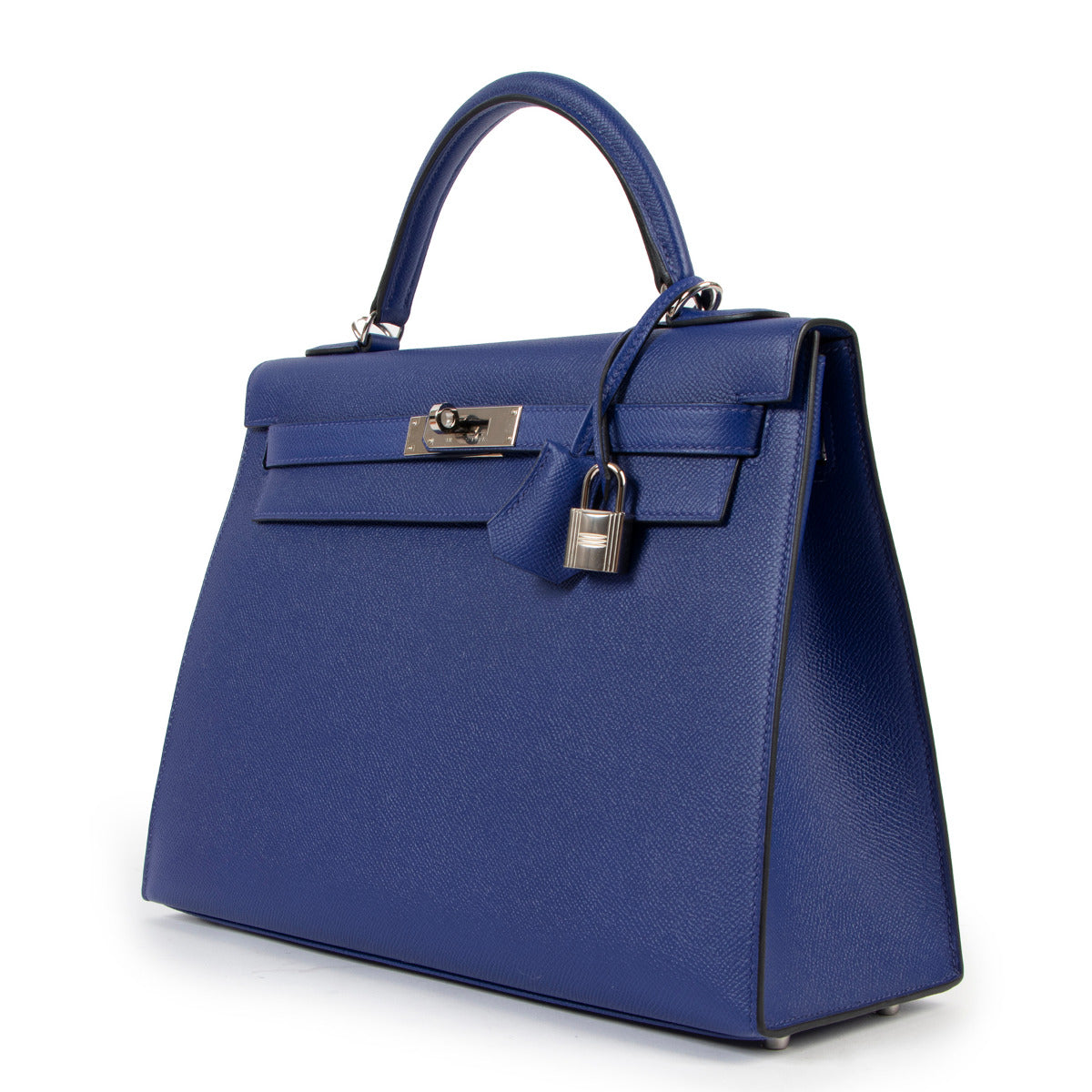 Hermès Kelly 32 Sellier Bleu Electrique Epsom Palladium Hardware