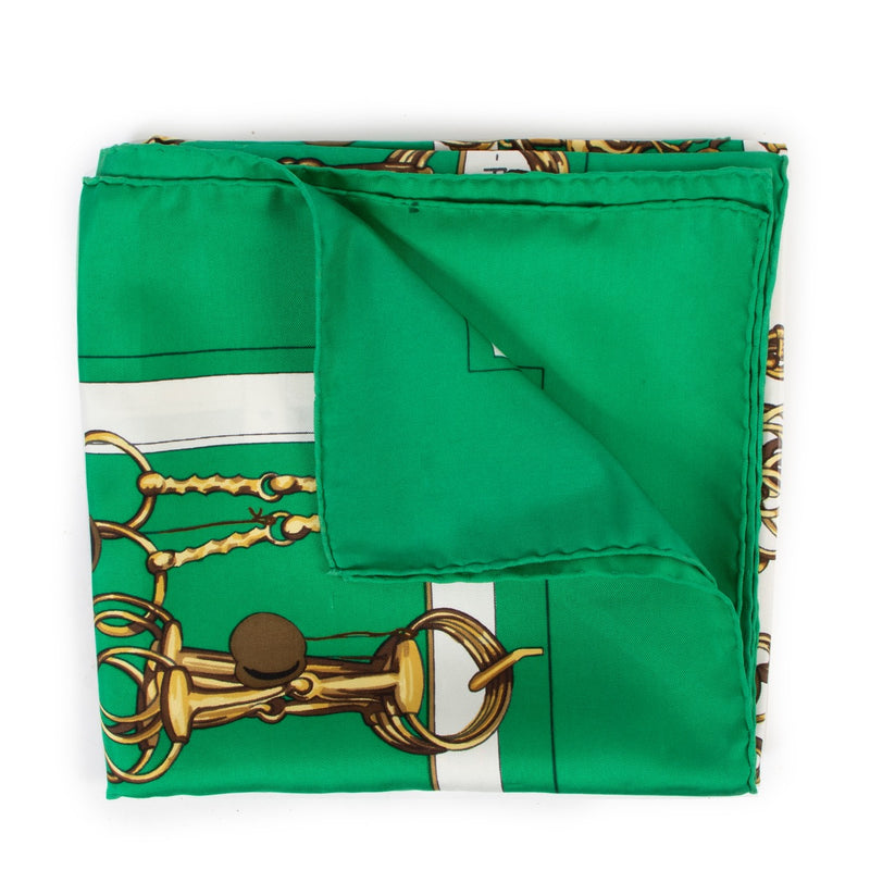 Buy an authentic second hand Hermès Carré 90 Mors et Filets Silk Scarf at Labellov.com